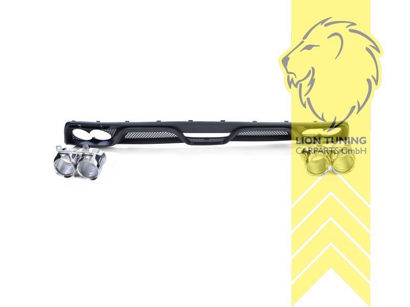 LT Rear Bumper Rear Diffusor black gloss Ford Mustang 6 + Shelby GT350 14-17