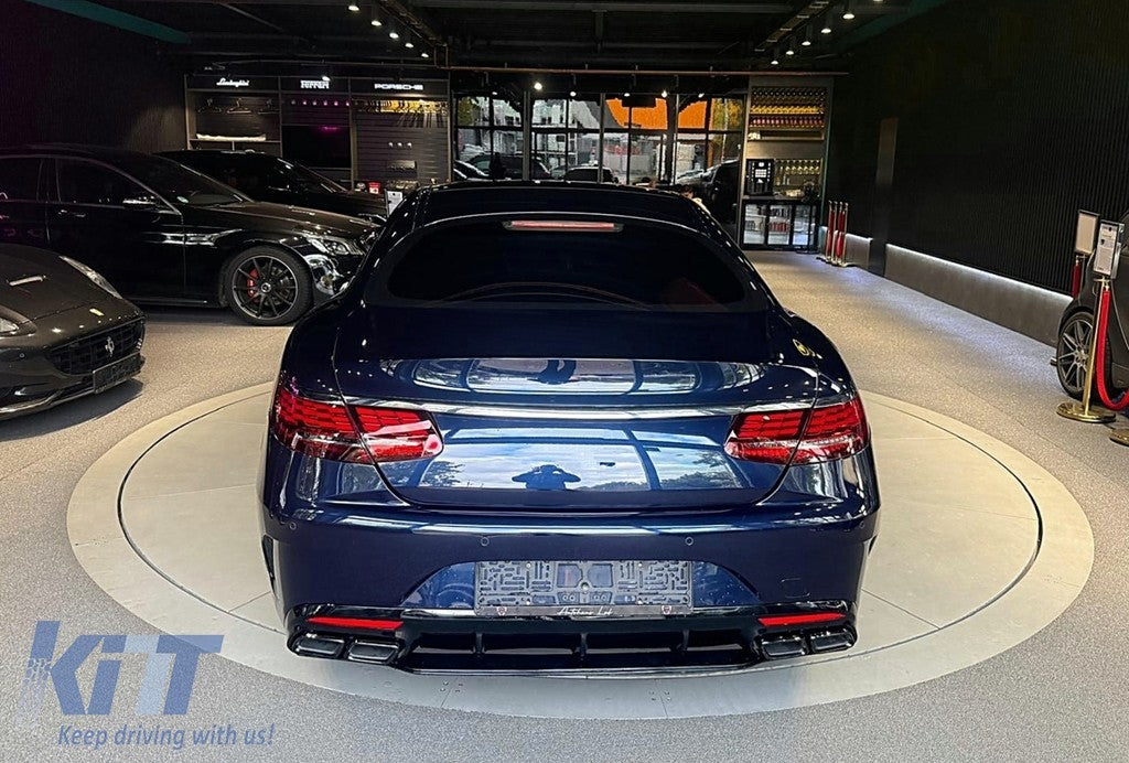 KT Pair LED Rear Lights Merc S-Class Coupe C217 Cabrio A217 15-17 S63 S65 LHD