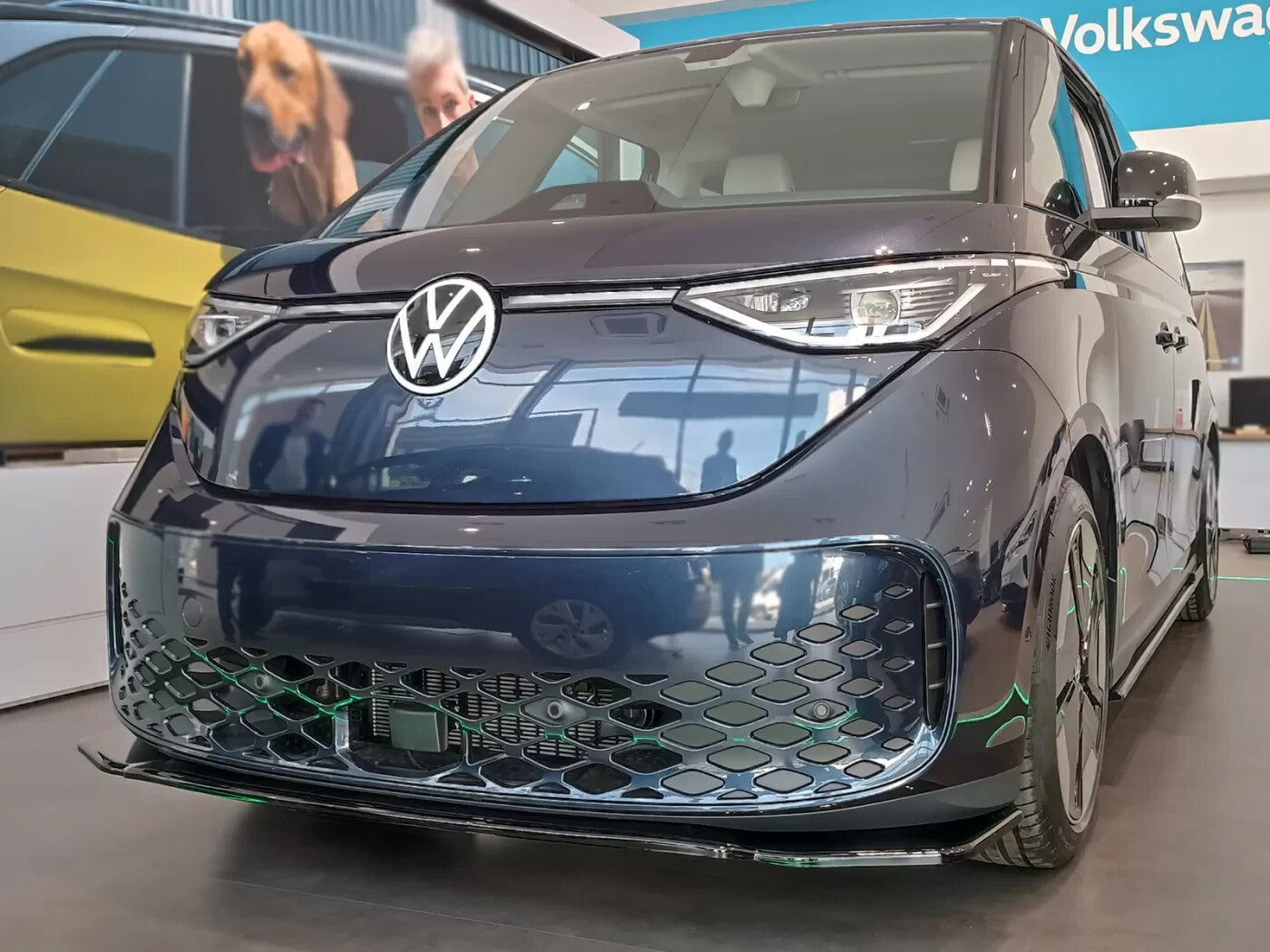 Motordrome Front Bumper Lower Splitter VW ID. Buzz V1 Gloss Black