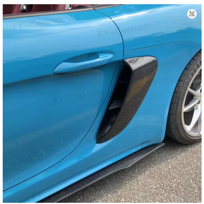 Pair of Side Air Intake Grille Vent Scoops Porsche 718 Boxster Cayman 16-20