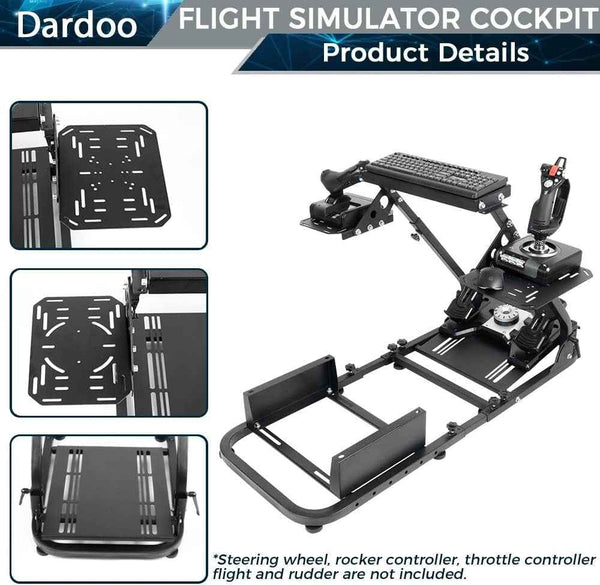 DD Plane Game Flight Sim Frame Rig for Seat Wheel Pedals Xbox PS PC Console F1
