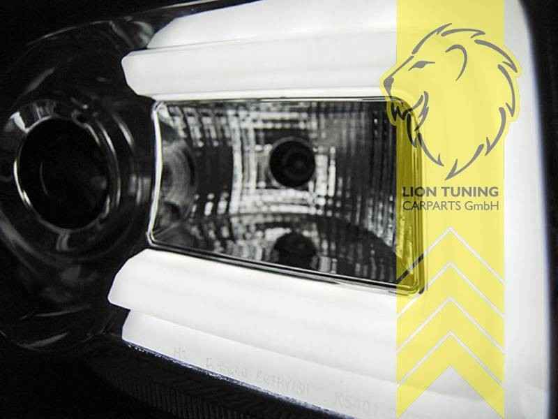 LTG Pair LED Halo DRL Headlights Chrysler 300C Sedan LX 04+ Black EXPORT ONLY