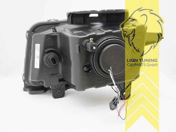 LTG Pair LED Halo DRL Headlights Chevrolet Camaro 5 09-13 Black EXPORT ONLY