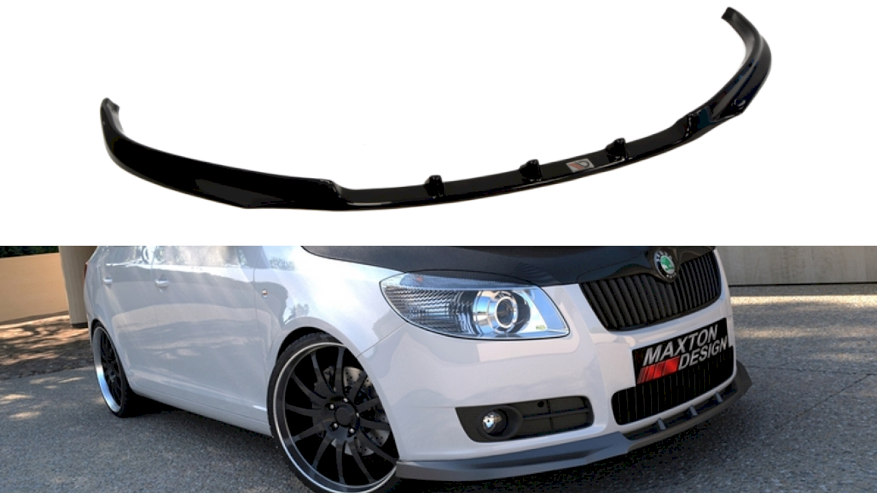 Maxton Design - FRONT SPLITTER SKODA FABIA II (PREFACE MODEL, STANDARD BUMPER
