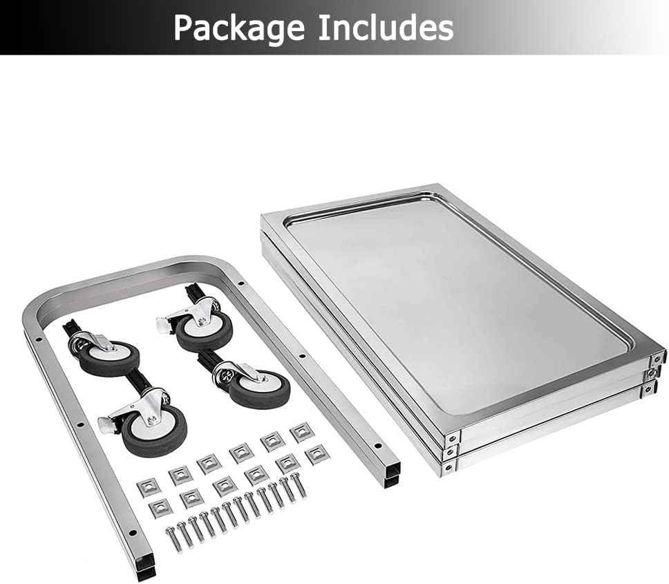 3 Tier Catering Trolley Stainless Steel with Locking Wheels 75x40x83cm Nisorpa