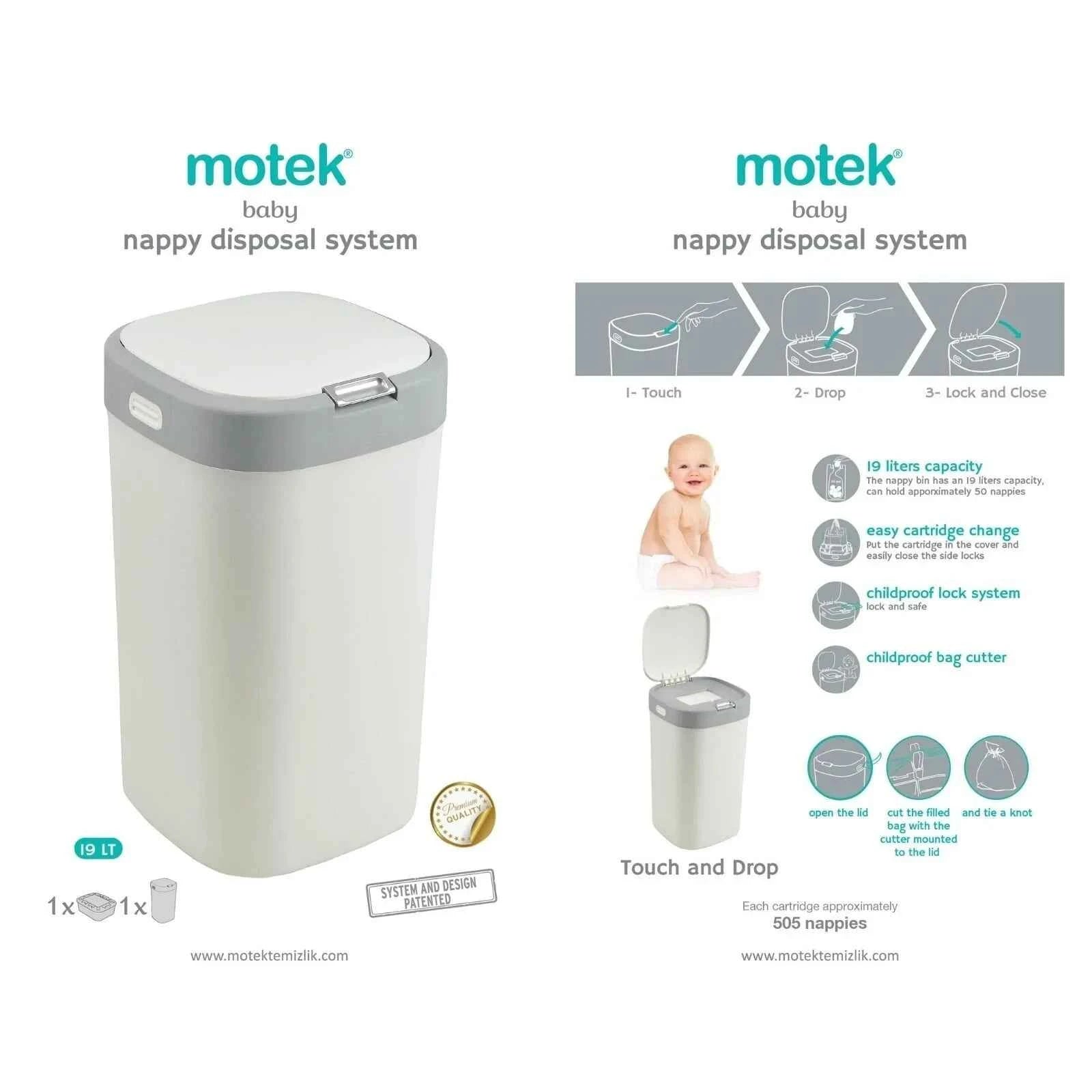 Motek Nappy Bin