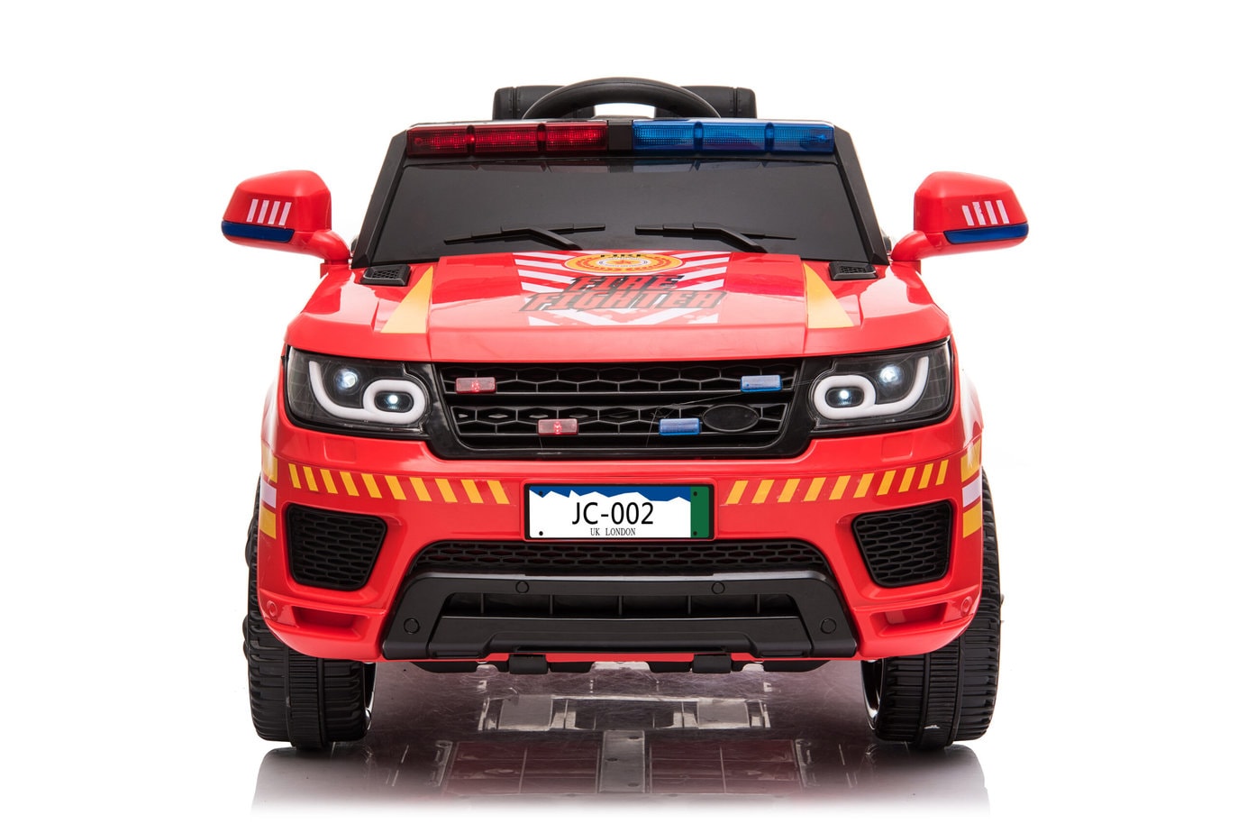 Kids Ride on Fire Truck 12v with Parental Remote Flashing Lights and Siren