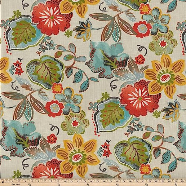 Pillow Perfect Tufted Bench/Swing Cushion, Floral, 60" x 18"