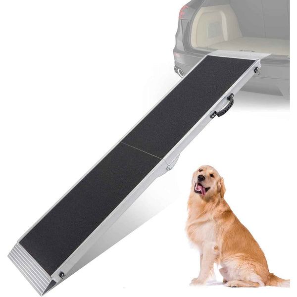Aluminum Dog Car Ramp 183x38cm Anti Slip 180kg Capacity Cars SUVs Gardhom