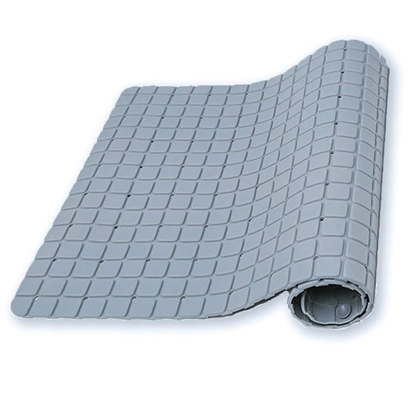 Non Slip Minimalist Shower Mat Bath Mat - Colour Grey - Matte Finish Surface & Suction Grips Back - 70 x 40 cm (27.6 x 15.7-inch)