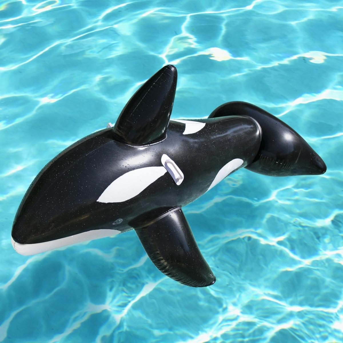 Bestway Jumbo Whale Pool Float, Kids Inflatable Ride-On with Handles, Swimming Pool and Beach Toy
