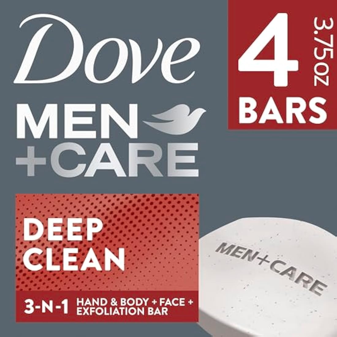 Dove Men Deep Clean Bar Soap - 4 pk.