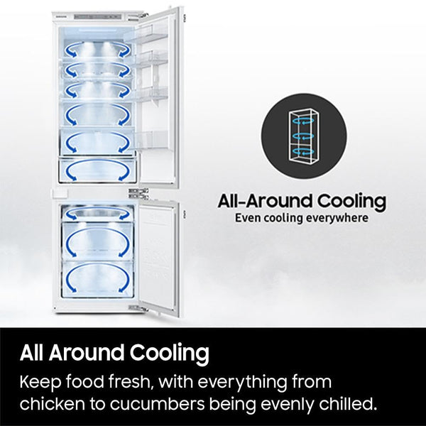 Samsung Series 6 Smart Combi Fridge Freezer, Features SpaceMax and AI Energy Technology, Metal Graphite, Model:RB34C600DSA/EU