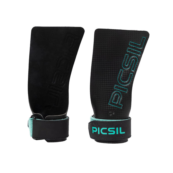 PICSIL Falcon Grips, Tough & Resistant Workout Grips, Hand Grips for Weightlifting & Gymnastics, Made of Soft, Breathable Carbon Fabric, Blocks Rips,