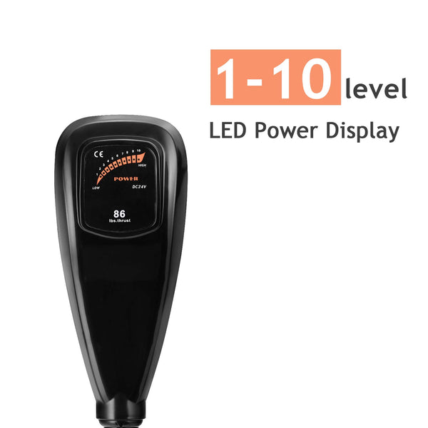 COSTWAY Electric Trolling Motor, 12V 55LBS/24V 86LBS Transom Mounted Outboard Motor with Telescopic Handle & LED Battery Indicator, Bow Mount Boat Engine for Freshwater Saltwater (24V 86LBS)