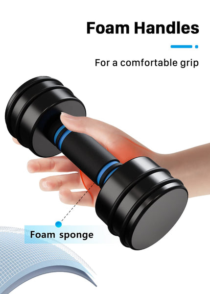 Northdeer Steel Dumbbells Adjustable Black Coated Weight 2.5kg Set(1.5kg/2kg/2.5kg) with Foam Handles for Home Gym Workout - Strength Trainging for