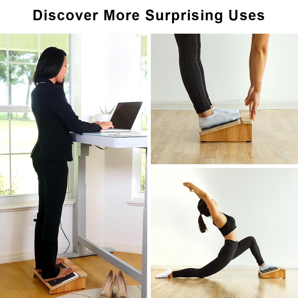 StrongTek Under Desk Foot Rest for Home and Office Chairs, Portable Ergonomic Posture Support for PC Gaming or Work Standing Desks, Slanted Non-Slip
