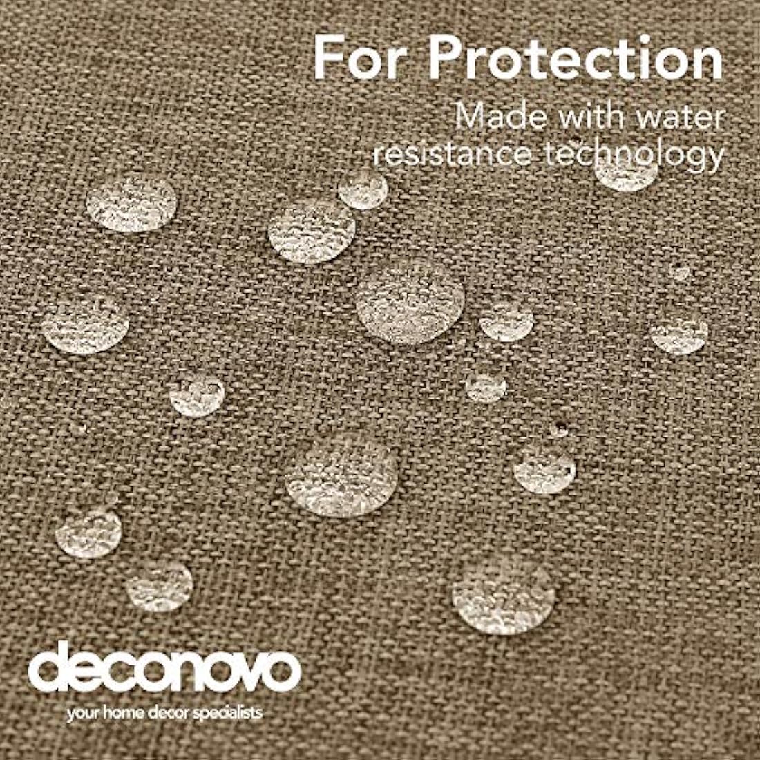 Deconovo Rectangle Faux Linen Table Cloth Water Resistant Tablecloth for Dinning 59x79in(150x200cm) Light Brown