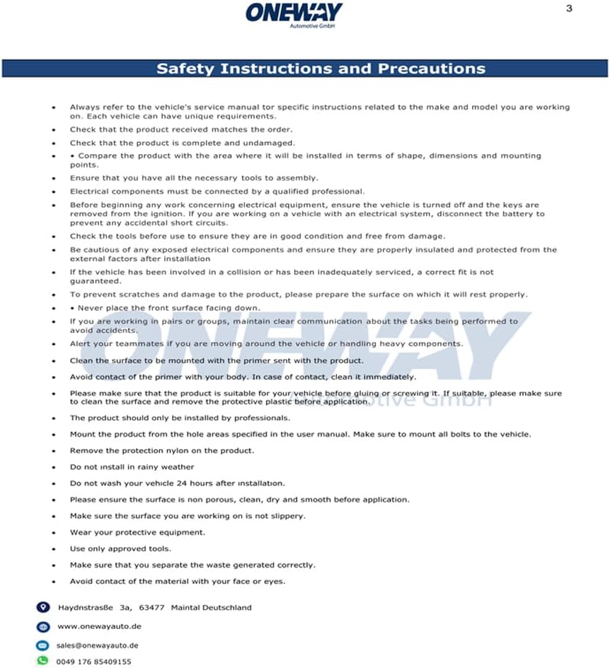 Oneway Rear Diffuser compatible with BMW 3-Series G20/G21 2018-2022 - Gloss black