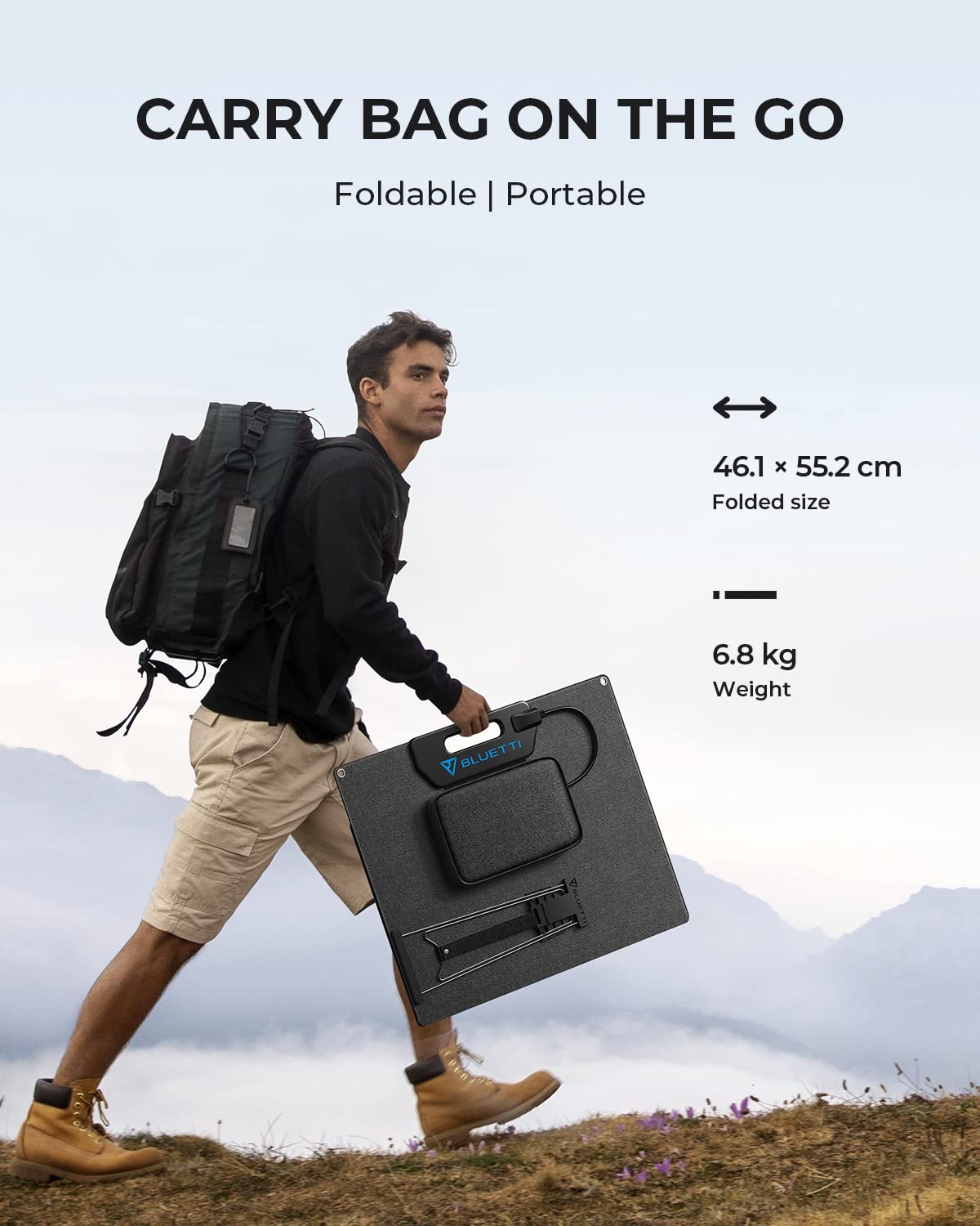 BLUETTI EB3A Portable Power Station, 268Wh LiFePO4 Power Station Battery Backup w/ 2 600W (1200W Surge) AC Outlets, Recharge from 0-80% in 30 Min., Solar Generator for Outdoor Camping