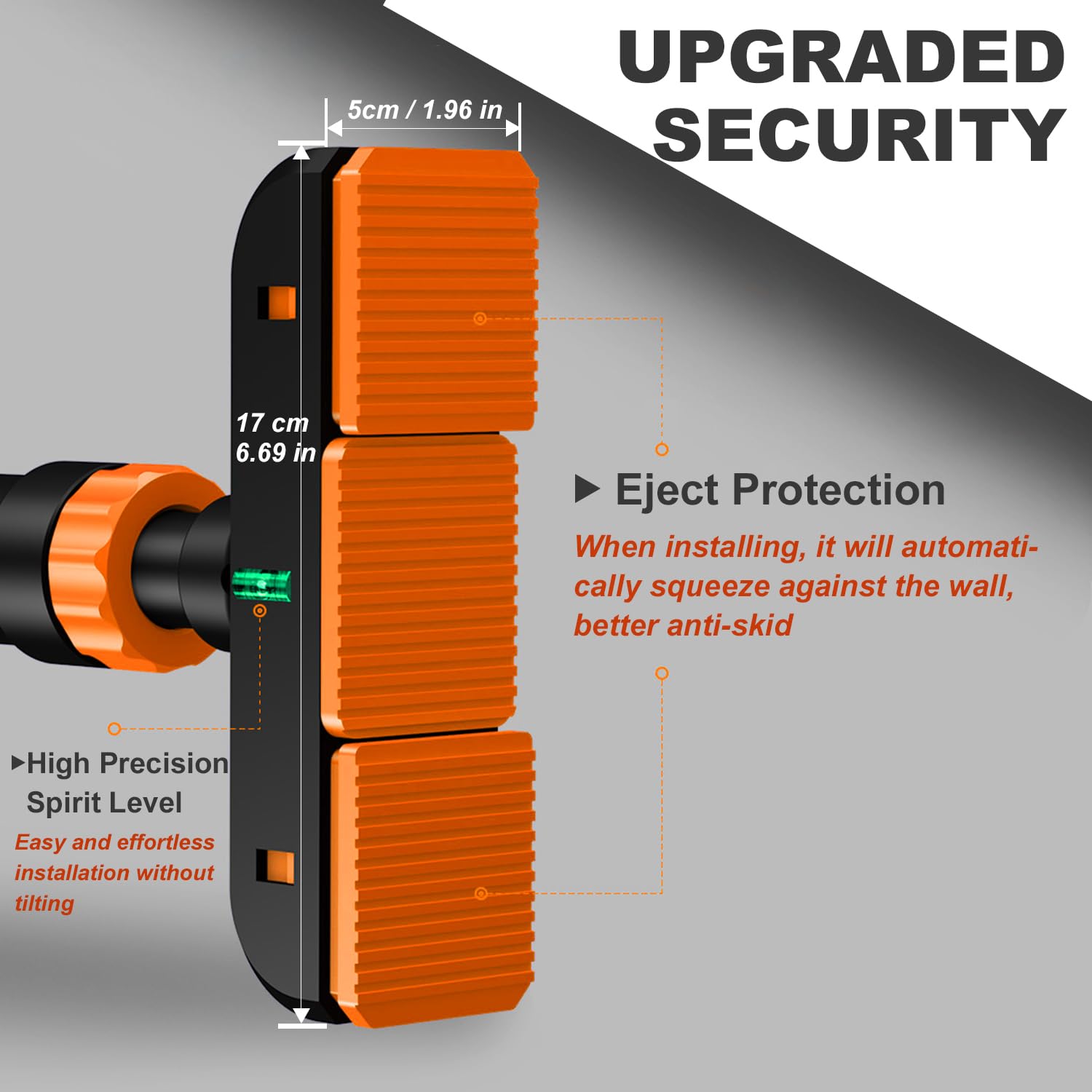 RHINOSPORT Door Pull Up Bar Doorway Chin Up Bar from 72-95 cm (28.3in-37.4in) Workout Equipment No Screws