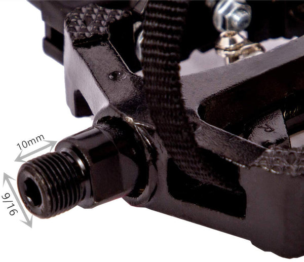 COZYROOMY SPD pedals - Hybrid pedal with clips and straps, Suitable for indoor exercise bikes, Spin Bike and all bikes with 9/16" axles. 6 Month