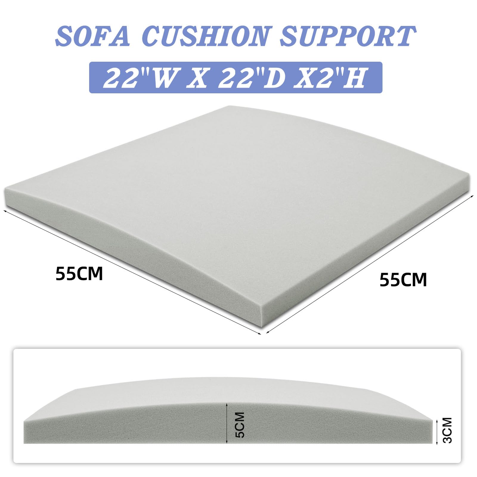 baibu Sofa Saver & Sponge Sofa Support Pad for Enhanced Comfort,Couch Sofa Seat Cushion Sag Repair -3PC