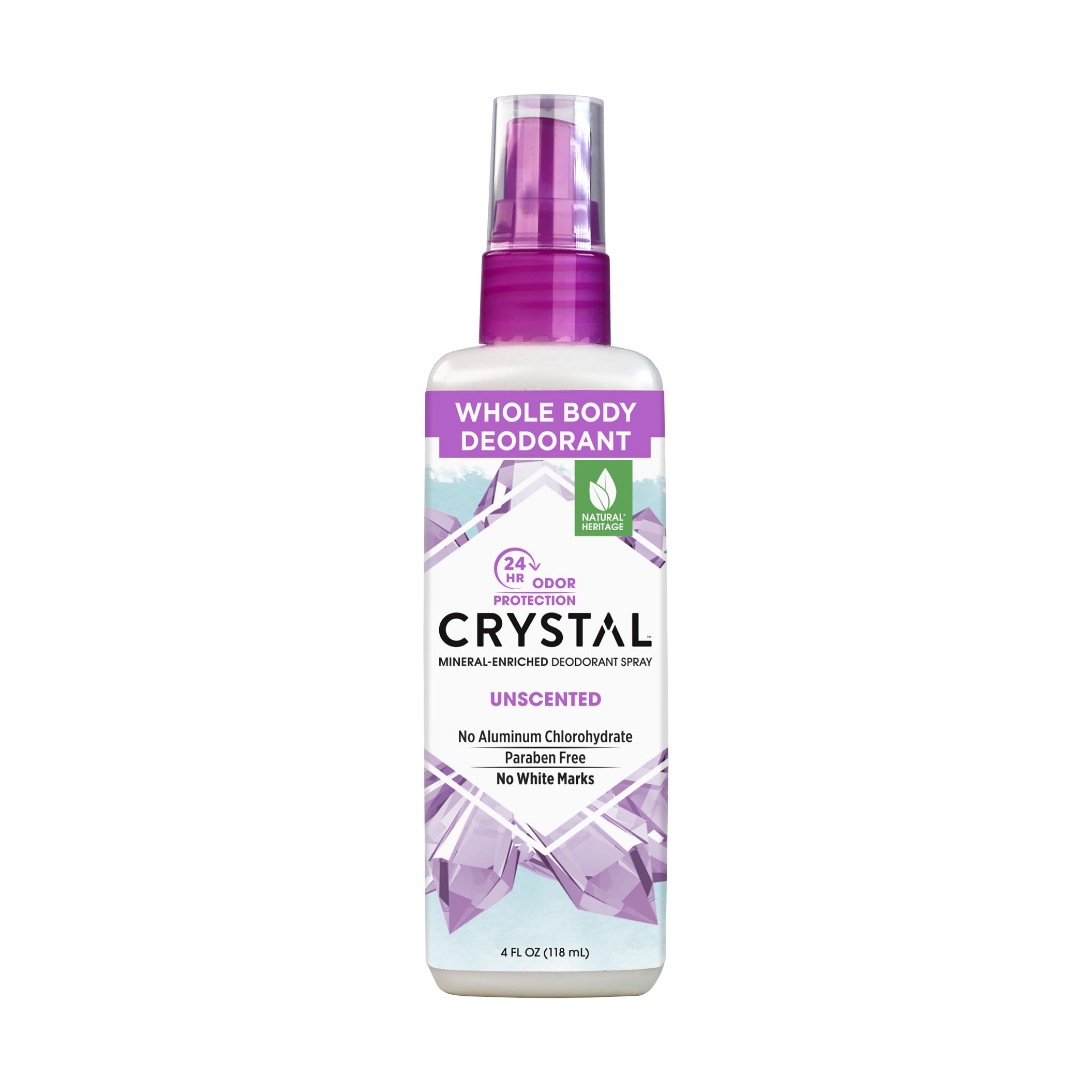 Crystal Mineral Deodorant Spray, Unscented, 4.0 oz
