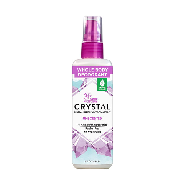 Crystal Mineral Deodorant Spray, Unscented, 4.0 oz