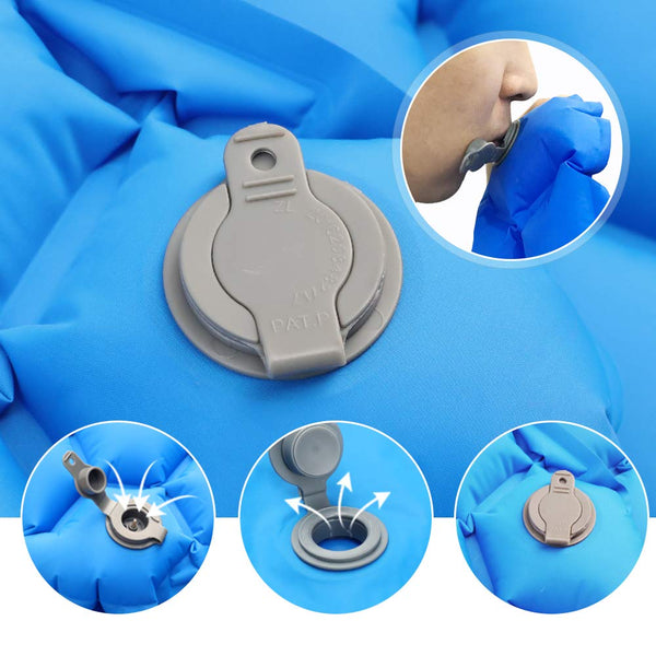 Deeplee Camping Mat, Self Inflatable Sleeping Mat with Pillow, Ultralight Camping Bed Camping Roll Mat Sleeping Pad for Outdoor Backpacking, Camping, Hiking