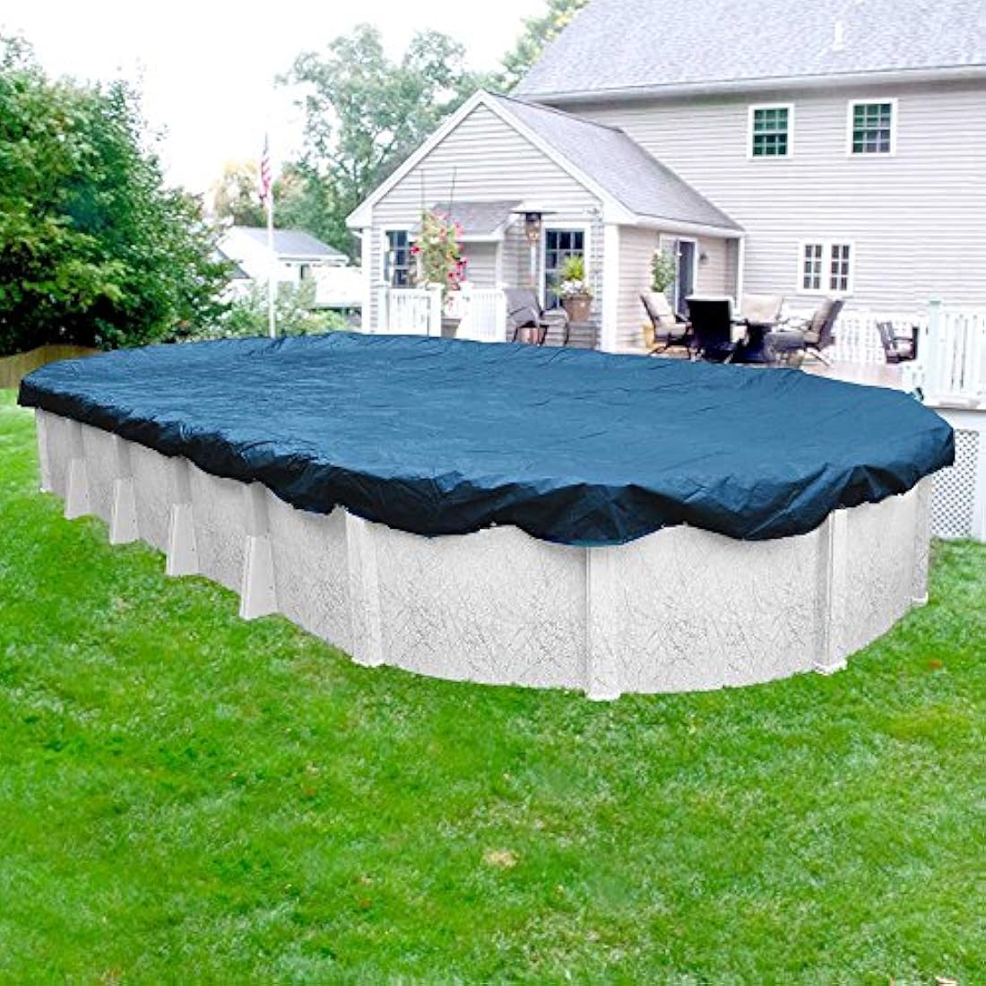 Robelle 351833-4 Pool Cover for Winter, Super, 18 x 33 ft Above Ground Pools