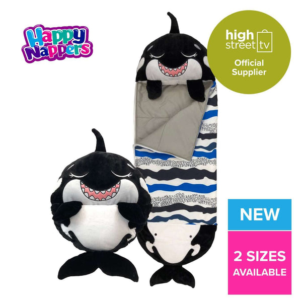 Happy Nappers Kids Sleeping Bag - Plush Toy, Comfy Sleeping Bag & Fluffy Pillow All in One