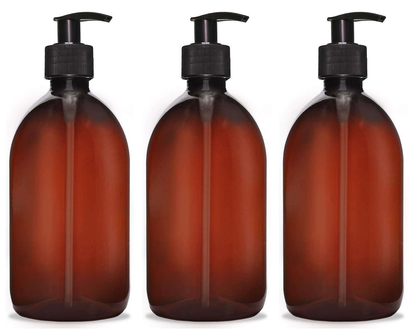 3x 500 ml soap dispenser cream dispenser made of plastic for bathroom/WC refillable, pump dispenser disinfection lotion dispenser for liquid soap,