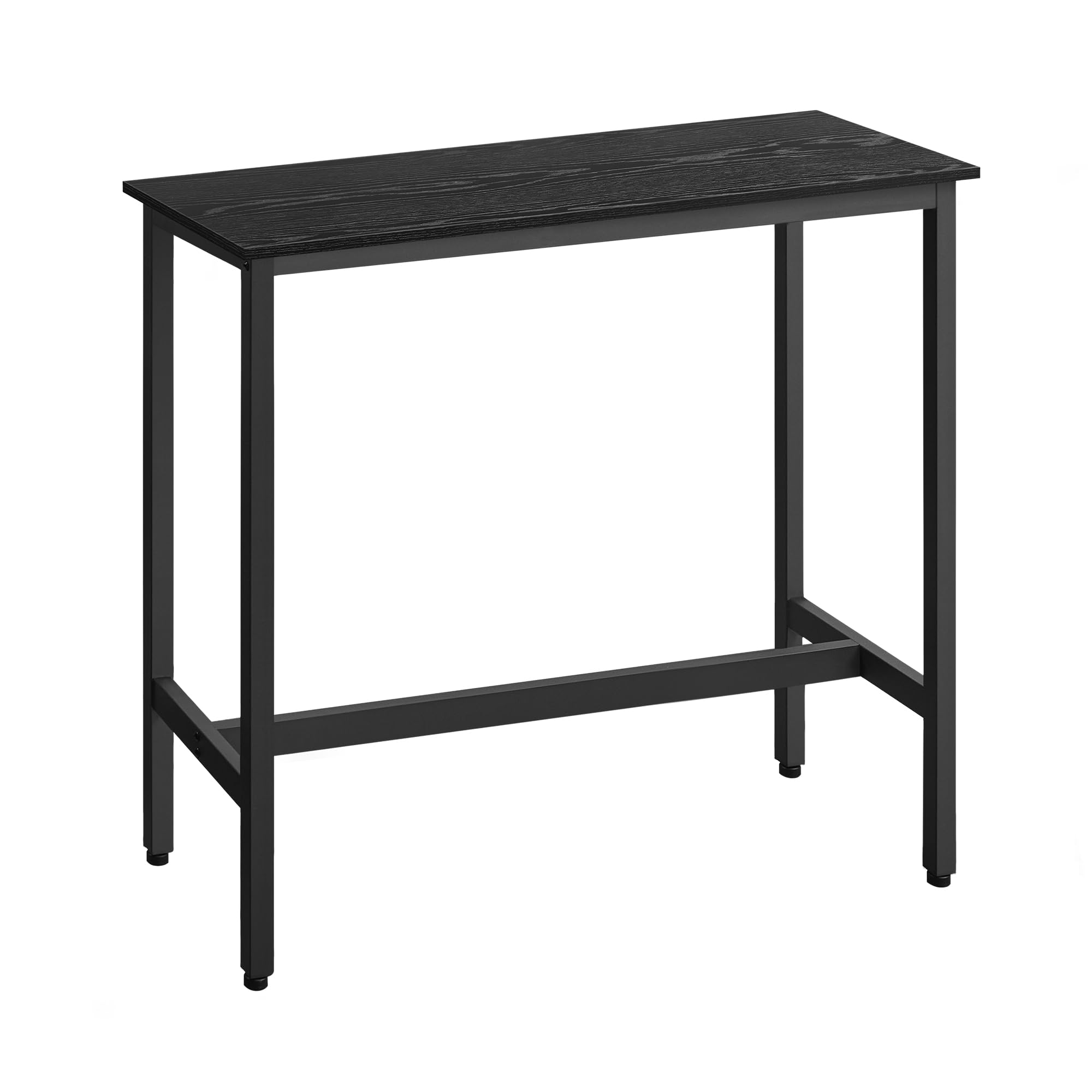 VASAGLE Bar Table, Kitchen Table, Pub Dining High Table, Sturdy Steel Frame, 40 x 100 x 90 cm, Easy Assembly, Industrial Design, Ebony Black and Ink