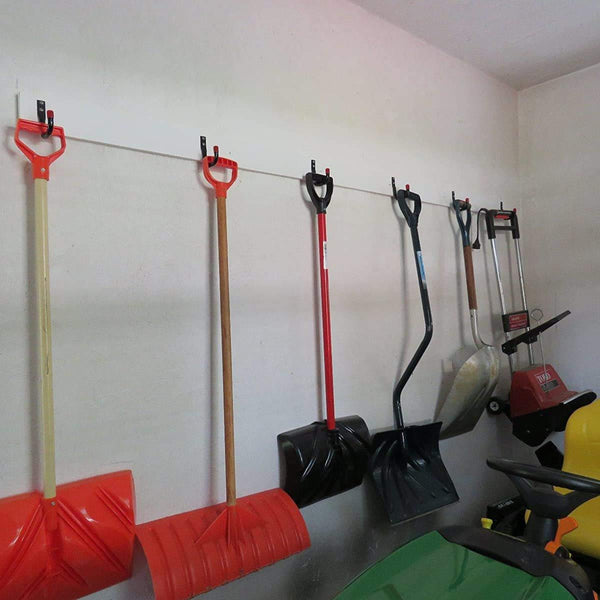 pipabiba 17cm Garage Storage Ladder Hooks, 6 Pack Heavy Duty Wall Mount Utility Hanger Organizer to Folded Chairs, Bicycles, Power Tools, Garden Hoses (19cm x 17cm)