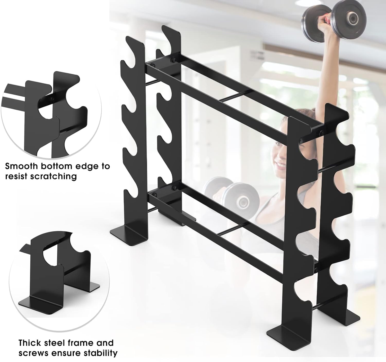 WINNOW Dumbbell Rack Home Gym Weight Rack Dumbbell Storage Rack Multi-layer Weights Holder