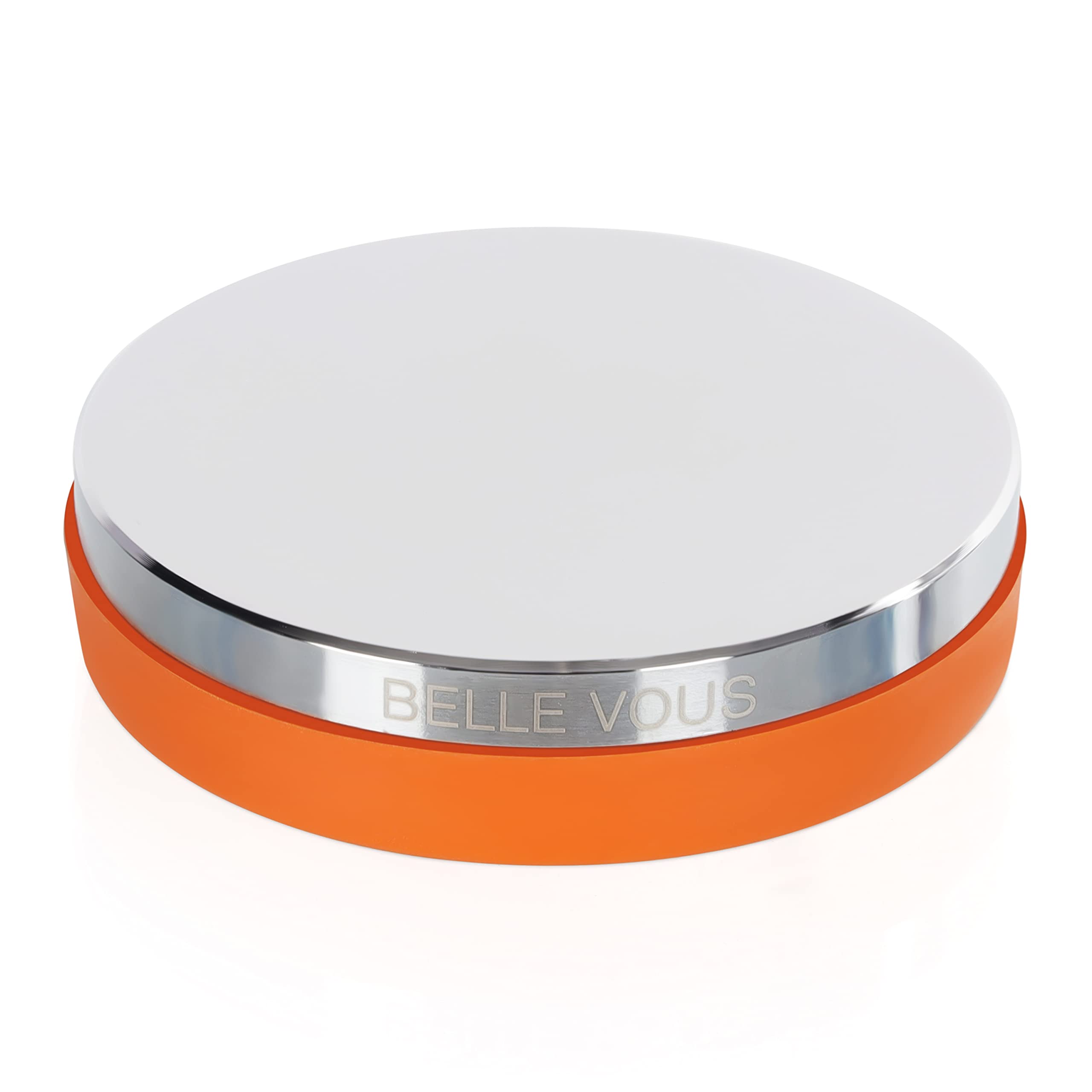 Belle Vous Professional Steel Bench Block with Rubber Cushion Base - 7.8cm / 3.07 Inches Diameter - Metal Work Table Mirror Tool with Chrome Plating