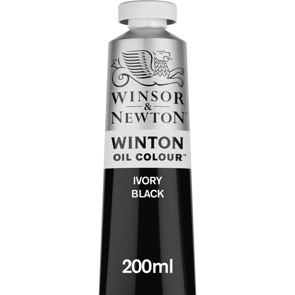 Winsor & Newton Winton 200ml Oil Colour - Ivory Black,1437331