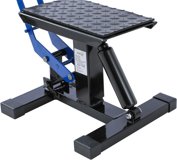 KATSU Tools Motorcycle Jack Lift Stand Motorbike Dirt Bike Lift Adjustable Height Hoist Table with Hydraulic Damper 161232