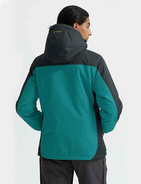 Women's Waterproof Ski Jacket Fleece Coat with Hood, Size XL GEMYSE
