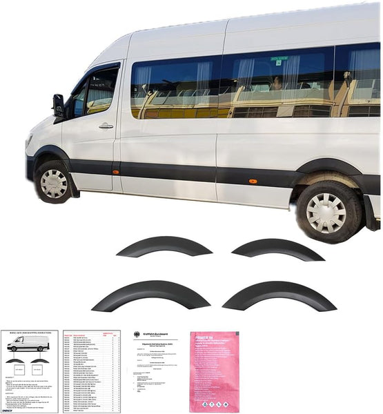 Oneway Set Wheel Arch Trims compatible with Mercedes Sprinter W906 2006-2013 - Matt black
