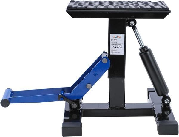 KATSU Tools Motorcycle Jack Lift Stand Motorbike Dirt Bike Lift Adjustable Height Hoist Table with Hydraulic Damper 161232