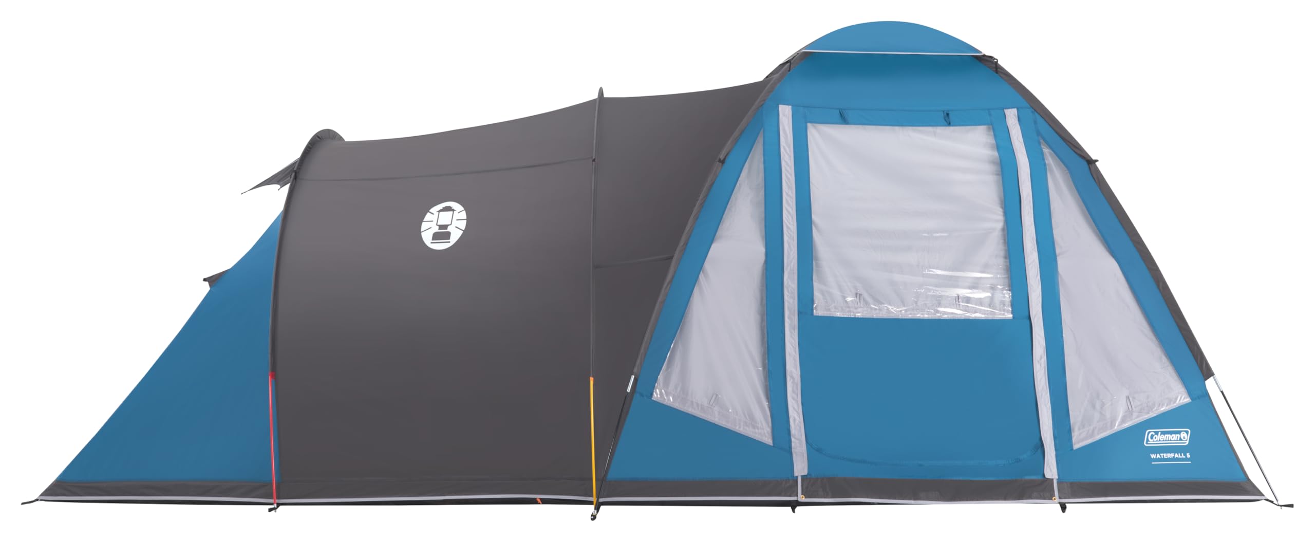 Coleman Waterfall 5 Family Tent | 5 Man Dome-Tunnel Hybrid Tent with Separate Living And Sleeping Area | Easy To Pitch | 5 Person Camping Tent | 3000mm Waterproof | with Sewn-in Groundsheet