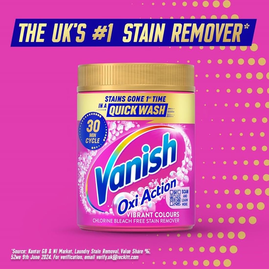 Vanish Gold Fabric Stain Remover Oxi Action Powder - 1.41kg