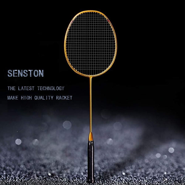 Senston Badminton Racket N80 Single High-grade Carbon-Fiber Badminton Racket,Including Badminton Bag
