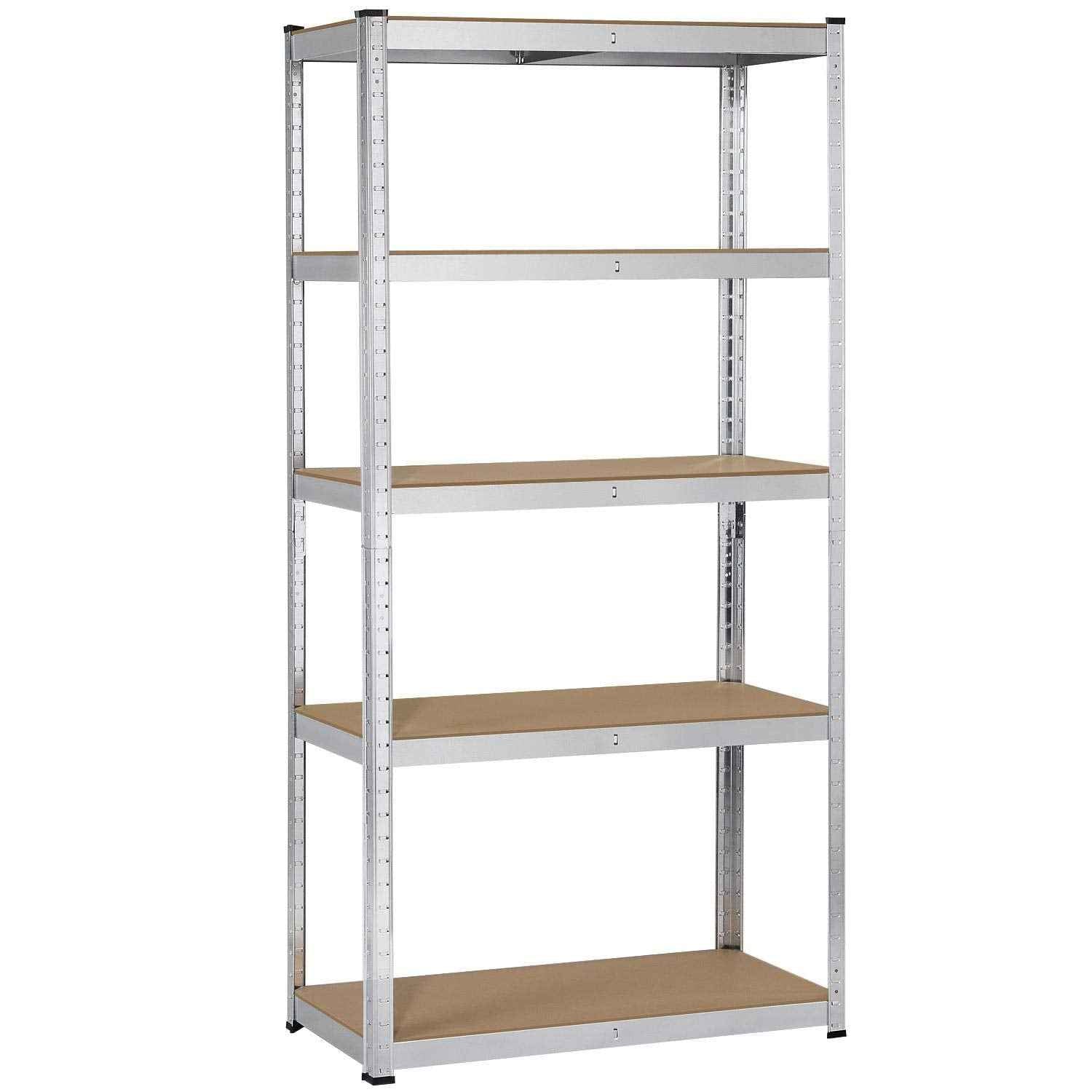 Yaheetech Garage Shelving Units - 5 Tier Heavy Duty Rack for Storage Metal Utility Shelves,180cm x 90cm x 40cm,175KG Per Shelf,Blue