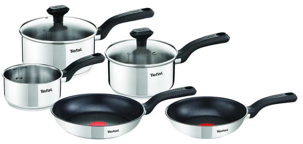 Tefal Comfort Max 5 Peice Stainless Steel Set – Durable Cookware for Healthy Cooking, Induction Compatible, Ergonomic Stay-Cool Handle, Dishwasher and Oven Safe