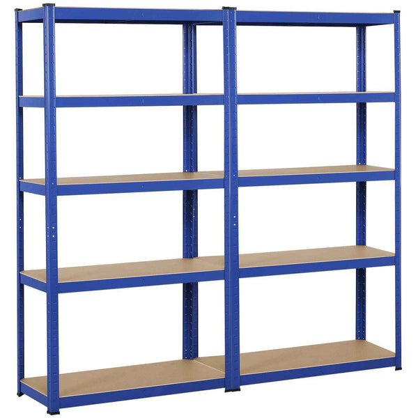 Yaheetech Garage Shelving Units - 5 Tier Heavy Duty Rack for Storage Metal Utility Shelves,180cm x 90cm x 40cm,175KG Per Shelf,Blue