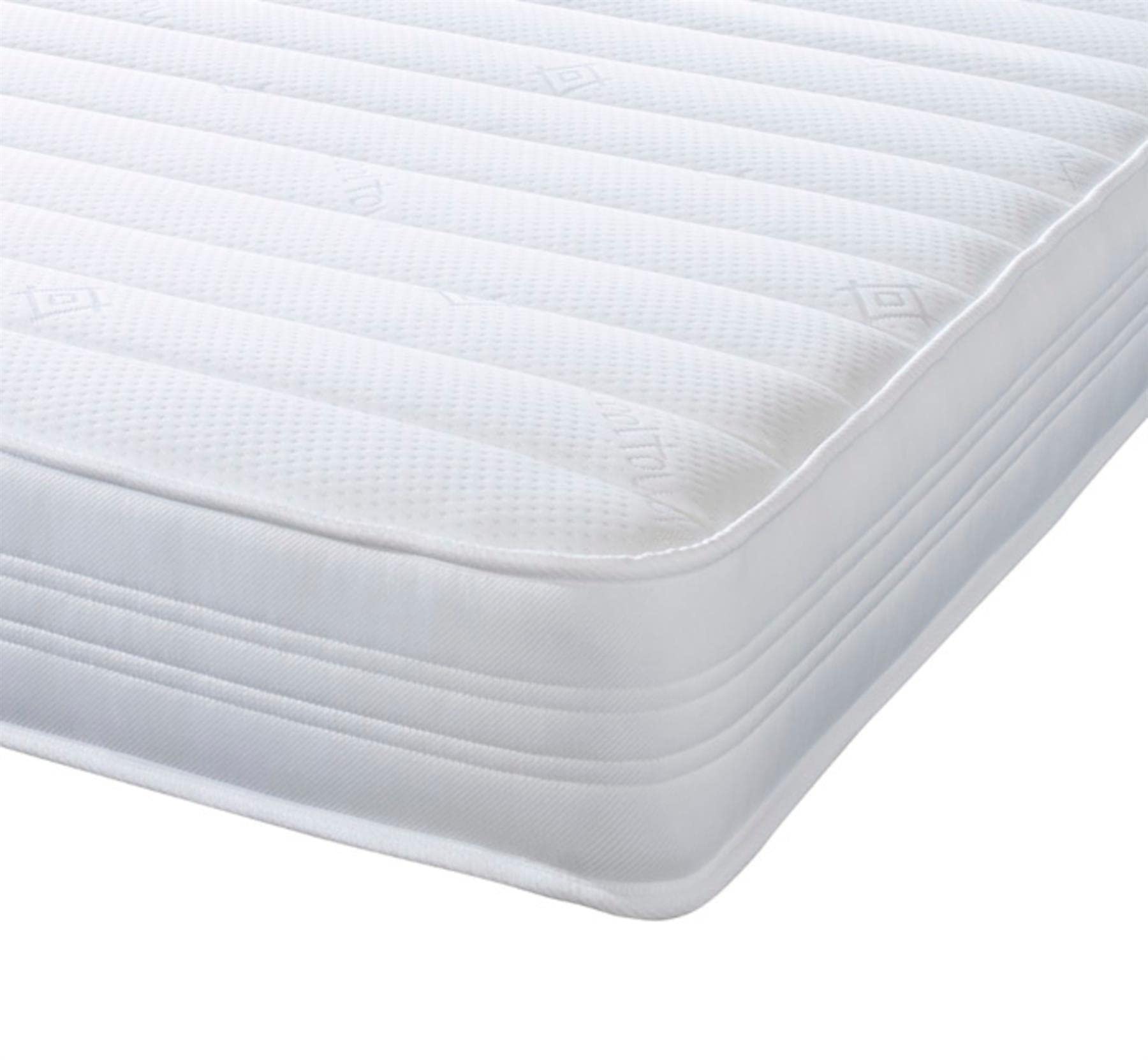 Extreme Comfort Sirocco Airflow White 18cms Deep Hybrid Spring & Memory Fibre Foam Mattress, 2ft6 Small Shorty Single (2ft6 x 5ft9, 75cm x 175cm)
