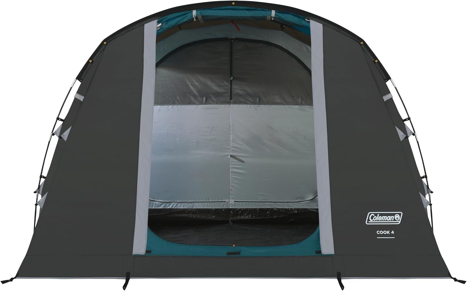 Coleman Cook 4 Family Tent | 4 Man Tunnel Tent with Separate Living And Sleeping Area | Easy To Pitch | 4 Person Camping Tent | 3000mm Waterproof | with Sewn-in Groundsheet